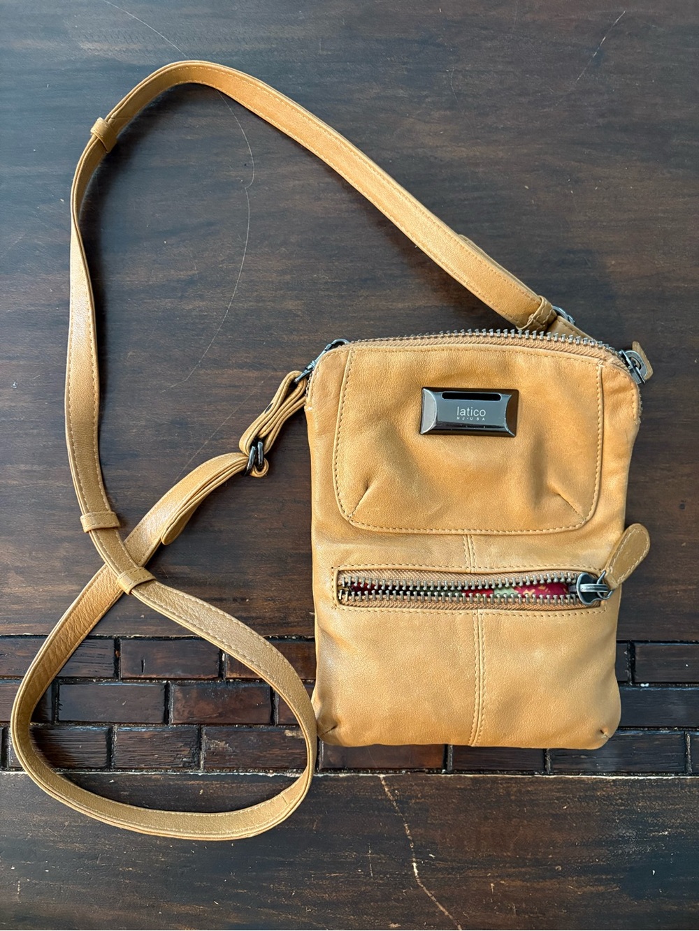 Latigo Tan Leather Crossbody Shoulder Bag